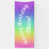 Gepersonaliseerde Rainbow Birthday Banner (Verticaal)