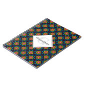 Gepersonaliseerde Rainbow Floral Fountain Art Deco Notitieboek (Linkerzijde)