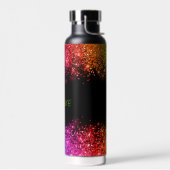 Gepersonaliseerde Rainbow Glitter Borded Waterfles (Links)