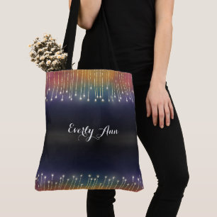 Gepersonaliseerde Rainbow Lights Bag Draagtas