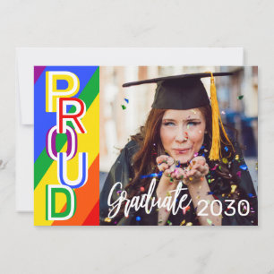 Gepersonaliseerde Rainbow Pride Foto Afstuderen Kaart