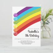 Gepersonaliseerde Rainbow Slime thema verjaardagsf Kaart (Staand voorkant)