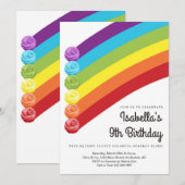 Gepersonaliseerde Rainbow Slime thema verjaardagsf Kaart (Voorkant / Achterkant)