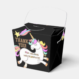Gepersonaliseerde Rainbow Unicorn Bedankt Party Bedankdoosjes