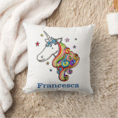 Gepersonaliseerde Rainbow Unicorn Cushion Kussen (Deken)