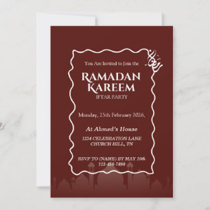 Gepersonaliseerde Ramadan Kareem Iftar Uitnodiging