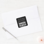 Gepersonaliseerde Ramadan Vrijwilliger Vierkante Sticker (Envelop)