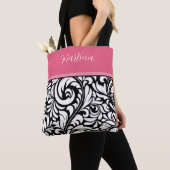 Gepersonaliseerde Raspberry Color Canvas tas (Dichtbij)