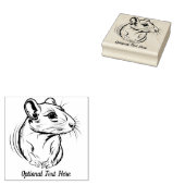 Gepersonaliseerde rat rubberstempel (Gestempeld)