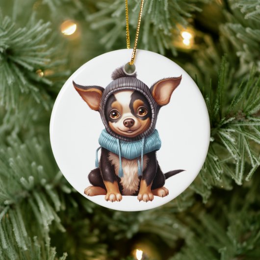 Gepersonaliseerde Rat Terrier Hond Keramisch Ornament (Boom)