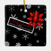 Gepersonaliseerde realistische simuleerde kerstcad keramisch ornament (Voorkant)