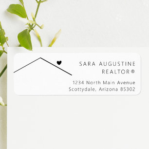 Gepersonaliseerde Realtor retour adres label