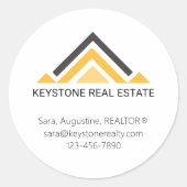 Gepersonaliseerde Realtor Sticker met Logo (Voorkant)