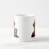 Gepersonaliseerde rechercheur met Mok Badge Coffee (Center)