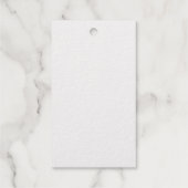Gepersonaliseerde Rechthoek Witte Folie Gift Label (Achterkant)