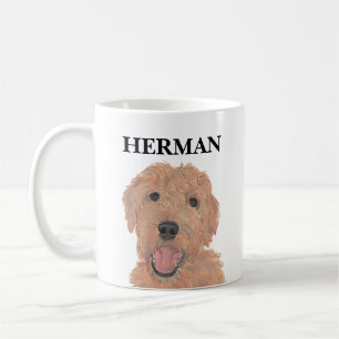 Gepersonaliseerde Red Abriot Golden Doodle Koffiemok