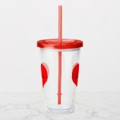 Gepersonaliseerde Red Heart Design Acryl Tumbler Acryl Drinkbeker (Rechts)