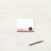 Gepersonaliseerde Red Ladybug Post-it® Notes (Op bureau)