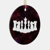 Gepersonaliseerde Red Nebula Chess Ornament (Rechts)