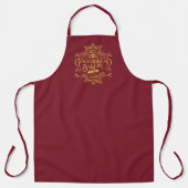 Gepersonaliseerde Red Script Funny Christmas Schor Schort (Voorkant)