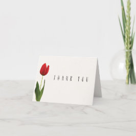 Gepersonaliseerde Red Tulip Dank u kaart