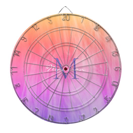 Gepersonaliseerde regenboog dartbord (Voorkant)