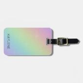 Gepersonaliseerde Regenboog Glitters Bagage Label (Voorkant horizontaal)