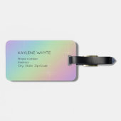 Gepersonaliseerde Regenboog Glitters Bagage Label (Achterkant horizontaal)