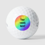 Gepersonaliseerde regenboog golfballen (Voorkant)