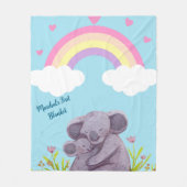 Gepersonaliseerde regenboog Koala Animal Fleece De (Voorkant)