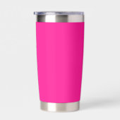 Gepersonaliseerde regenboog patroon heet roze geïsoleerde drinkbeker (Rechts)