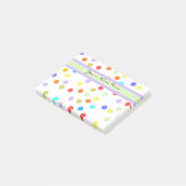 Gepersonaliseerde regenboogConfetti voor haar Post-it® Notes (Schuin)