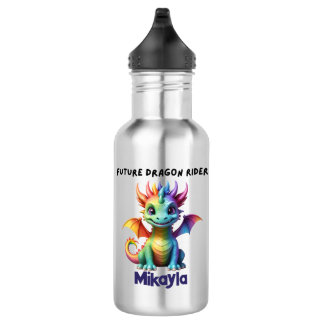 Gepersonaliseerde regenboogdraak waterfles