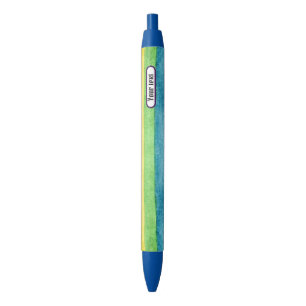 Gepersonaliseerde regenboogkleur blauwe inkt pen
