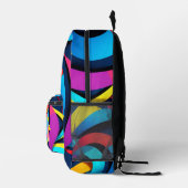 Gepersonaliseerde regenboogkleur gestreepte Rugzak (Rechts)