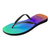 Gepersonaliseerde regenboogTeenslippers Teenslippers (Schuin)