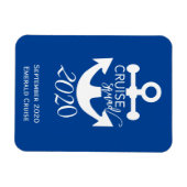 Gepersonaliseerde reis- en rustdag van cruisesplei magneet (Horizontaal)