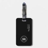 Gepersonaliseerde reizen. Elegant monogram Modern Bagagelabel (Achterkant verticaal)