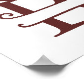 Gepersonaliseerde rendierbrief B gesplitst monogra Poster (Hoek)