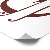 Gepersonaliseerde rendierbrief G gesplitst monogra Poster (Hoek)