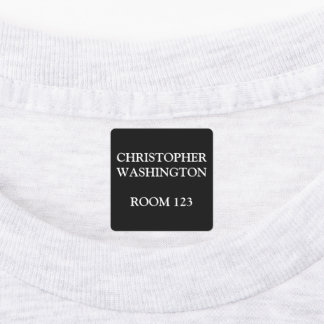 Gepersonaliseerde residentiële huis ijzer op kledi labels
