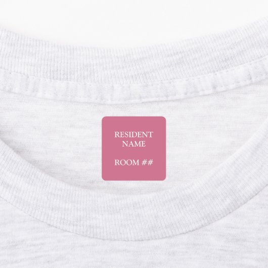Gepersonaliseerde residentiële huis roze stick op  labels (Aangebracht)