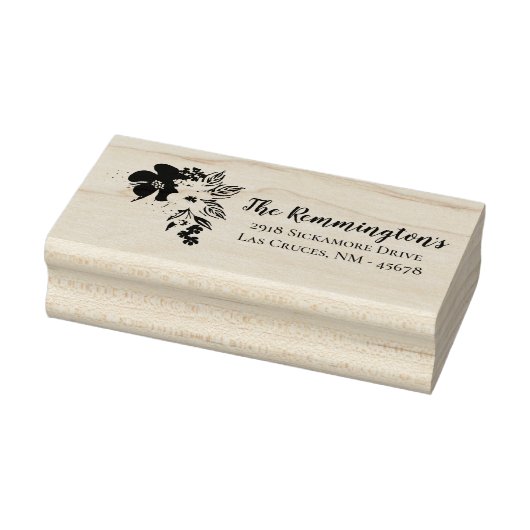 Gepersonaliseerde retouradres stempel Tropische bl (Stempel)