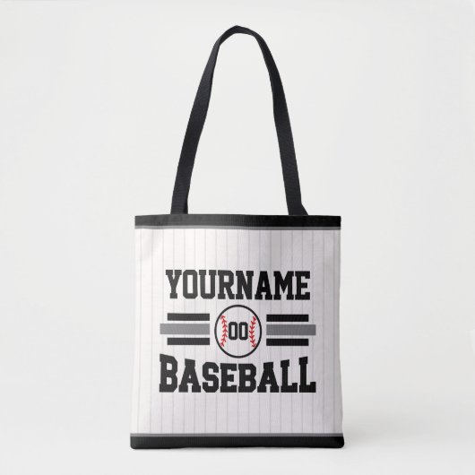 Gepersonaliseerde Retro Baseball Speler NAAM Team Draagtas (Voorkant)