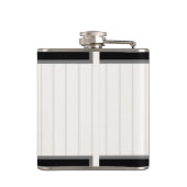 Gepersonaliseerde Retro Baseball Speler NAAM Team Heupfles (Achterkant)