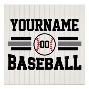 Gepersonaliseerde Retro Baseball Speler NAAM Team Perfect Poster