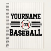 Gepersonaliseerde Retro Baseball Speler NAAM Team Planner (Voorkant)