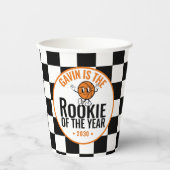 Gepersonaliseerde Retro Basketbal Verjaardagsfeest Papieren Bekers (Voorkant)