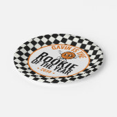 Gepersonaliseerde Retro Basketbal Verjaardagsfeest Papieren Bordje (Gekanteld)