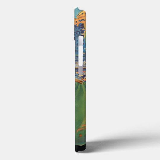 Gepersonaliseerde Retro Beach Scene Case-Mate iPhone Case (Achterkant / Links)